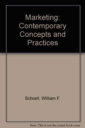 Stock image for Marketing: Contemporary concepts and practices for sale by -OnTimeBooks-