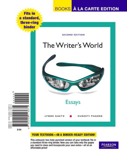 Stock image for The Writers World: Essays, Books a la Carte Edition (2nd Edition)" for sale by Hawking Books
