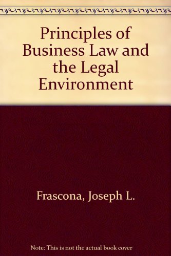 Stock image for Principles of Business Law and the Legal Environment for sale by HPB-Red