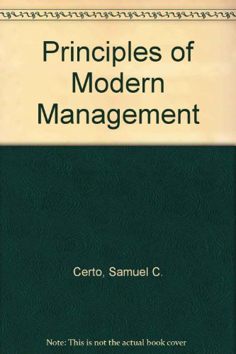 Immagine dell'editore per Principles of Modern Management: Functions and Systems venduto da BooksRun