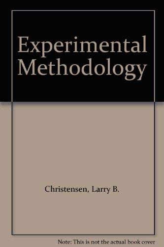 Stock image for Experimental Methodology for sale by AwesomeBooks