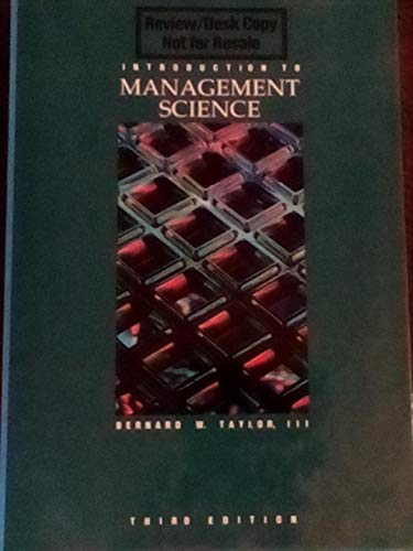 9780205122301: Introduction to Management Science,Third Edition