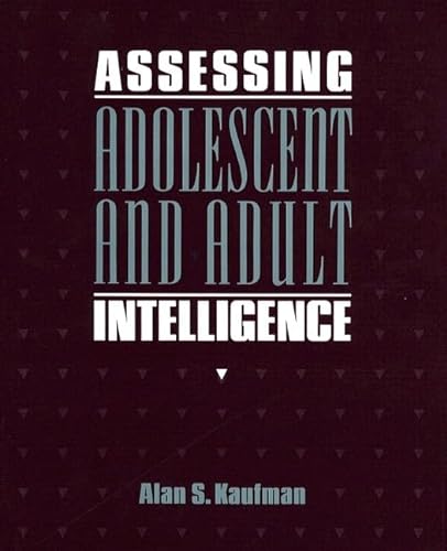 9780205123902: Assessing Adolescent and Adult Intelligence