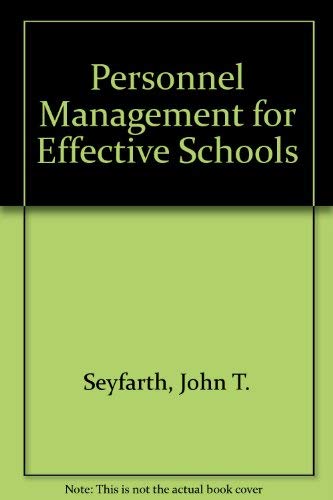 Imagen de archivo de Personnel Management for Effective Schools a la venta por Books From California