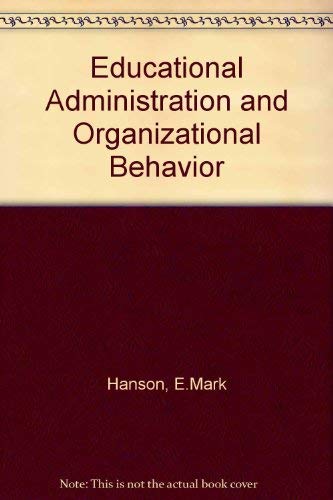 Beispielbild fr Educational Administration and Organizational Behavior zum Verkauf von BookHolders