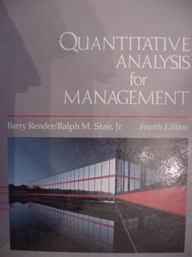 Stock image for Quantitative Analysis for Management for sale by Chapter 1