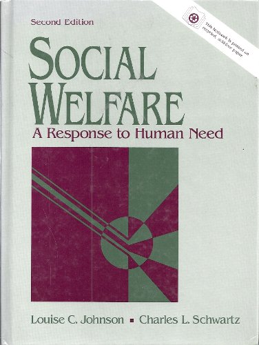 Imagen de archivo de Social Welfare - A Response to Human Need a la venta por HPB-Red