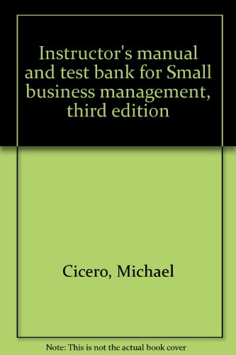 9780205127306: Instructor's manual and test bank for Small business management, third edition