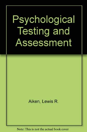 9780205128648: Psychological Testing and Assessment