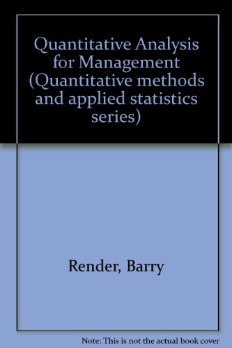 Stock image for Quantitative Analysis for Management for sale by HPB-Red