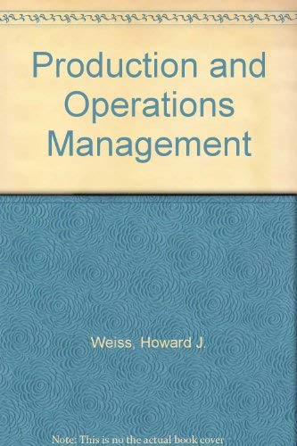 Production and Operations Management (9780205133604) by [???]