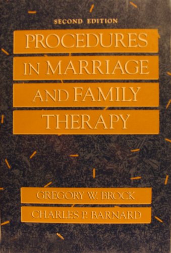 9780205134168: Procedures in Marriage and Family Therapy