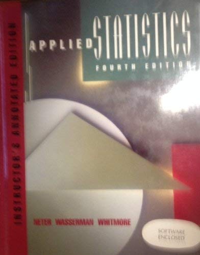 9780205134809: Applied Statistics, Instructor's Annotated Edition