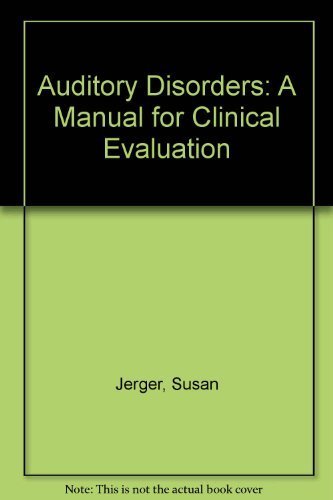 Imagen de archivo de Auditory Disorders: A Manual for Clinical Evaluation a la venta por HPB-Red