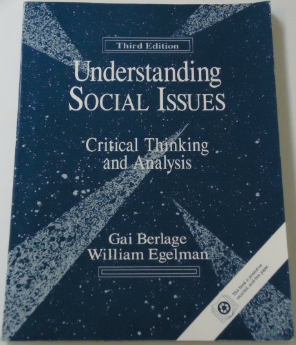 Stock image for Understanding Social Issues: Critical Thinking and Analysis for sale by Wonder Book