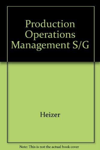 Stock image for PRODUCTION OPERATIONS MANAGEMENT S/G for sale by Wonder Book