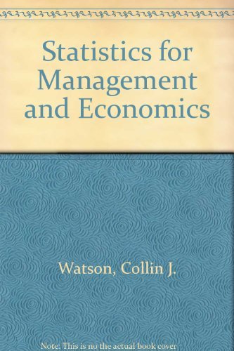 Beispielbild fr Statistics for Management and Economics zum Verkauf von WorldofBooks