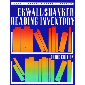 Imagen de archivo de Ekwall - Shanker Reading Inventory a la venta por Better World Books