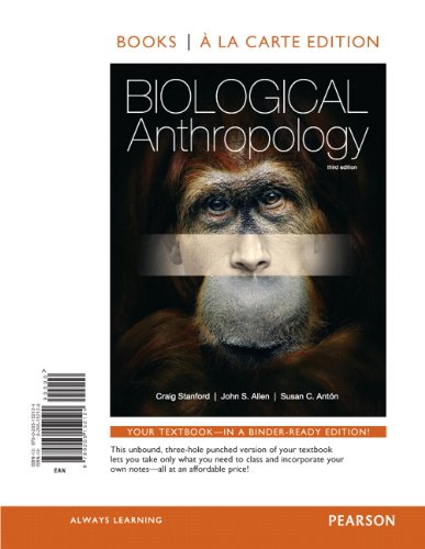 9780205152124: Biological Anthropology: The Natural History of Humankind (Books a la Carte)