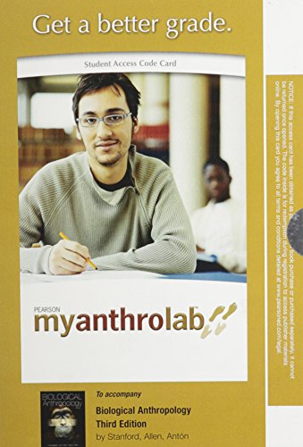 Stock image for MyAnthroLab -- Standalone Access Card -- for Biological Anthropology (3rd Edition) for sale by redgorillabooks