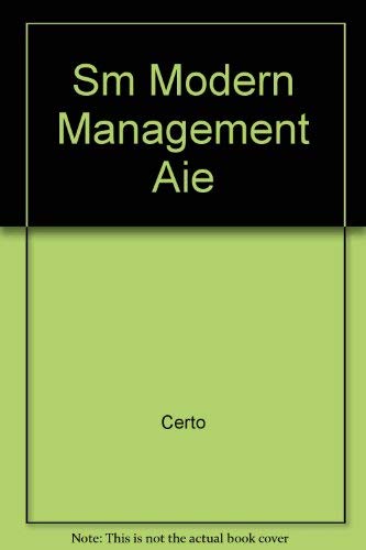 Stock image for SM MODERN MANAGEMENT AIE CERTO for sale by TheJunkStore