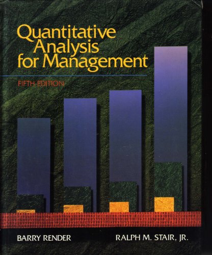 Beispielbild fr Quantitative Analysis for Management (Quantitative Methods and Applied Statistics) zum Verkauf von Wonder Book