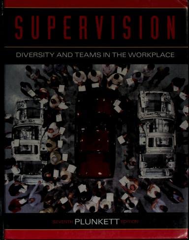Beispielbild fr Supervision: Diversity and Teams in the Workplace zum Verkauf von HPB-Red