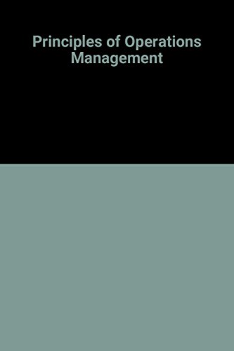 Beispielbild fr Principles of Operations Management zum Verkauf von AwesomeBooks