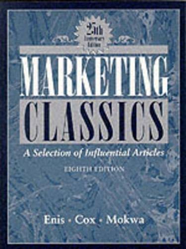 Stock image for Marketing Classics: A Selection of Influential Articles for sale by Green Street Books