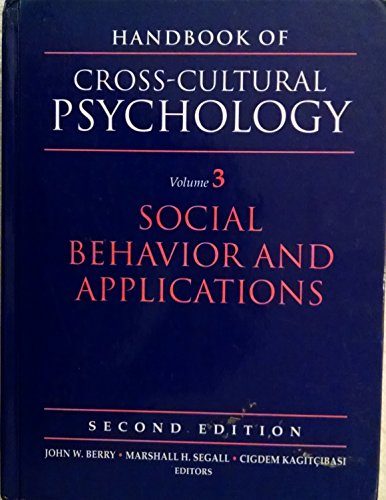 Stock image for Handbook of Cross-Cultural Psychology : Social Behavior and Applications for sale by Better World Books