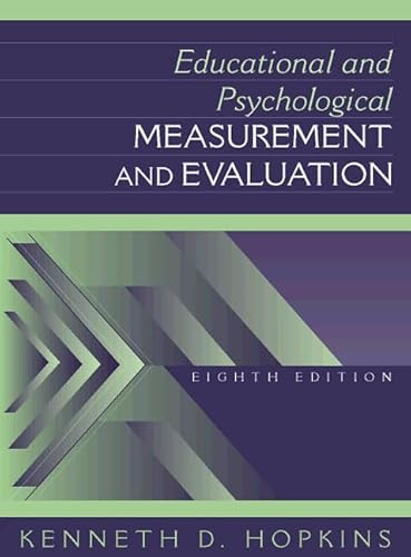 Imagen de archivo de Educational and Psychological Measurement and Evaluation (8th Edi a la venta por Hawking Books