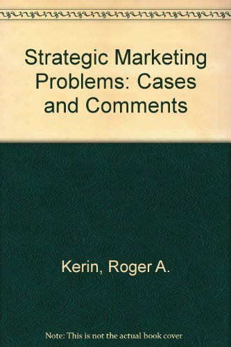 Stock image for Strategic Marketing Problems: Cases and Comments for sale by The Book Spot