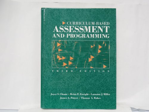 Imagen de archivo de Curriculum-Based Assessment and Programming a la venta por Better World Books: West