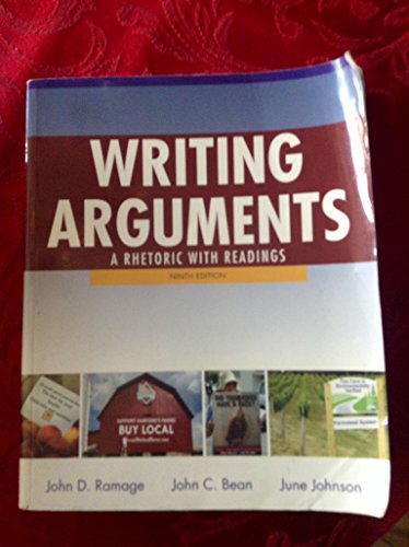 Imagen de archivo de Writing Arguments: A Rhetoric with Readings a la venta por BooksRun