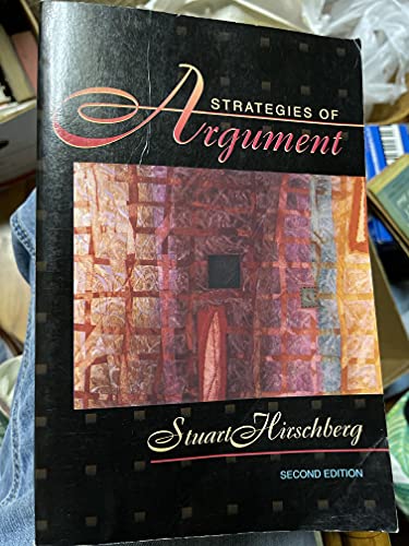 Stock image for Strategies of Argument ; Second Edition for sale by Martin Nevers- used & rare books