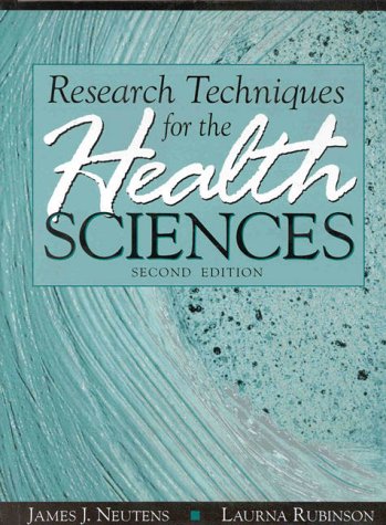 Stock image for Research Techniques for the Health Sciences for sale by BookHolders