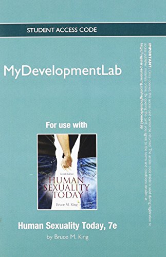 NEW MyDevelopmentLab Student Access Code Card for Human Sexuality Today (standalone) (7th Edition) (9780205183821) by King, Bruce M.