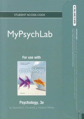 Stock image for NEW MyPsychLab -- Standalone Access Card -- for Psychology (3rd Edition) for sale by SecondSale