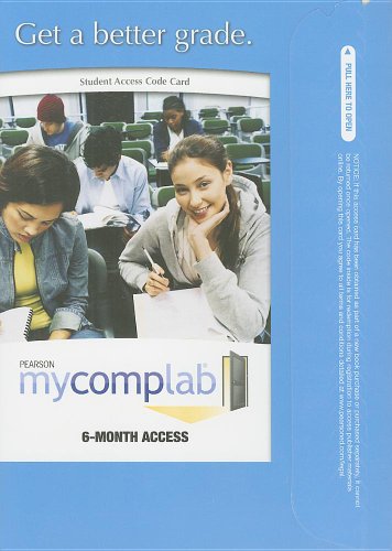 Stock image for MyCompLab -- Standalone Access Card (6-month access) (MyCompLab (Access Codes)) for sale by HPB-Red