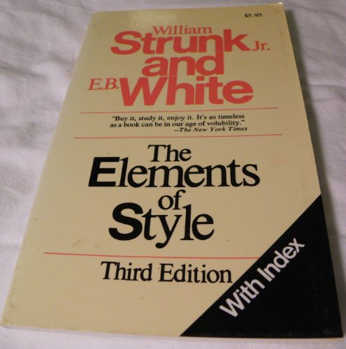 Imagen de archivo de The Elements of Style, Third Edition a la venta por Orion Tech