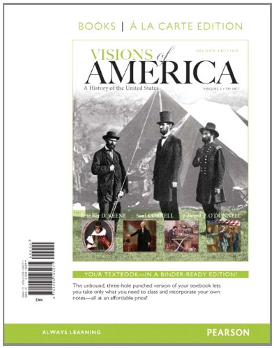 9780205193271: Visions of America: A History of the United States: To 1877: Books a La Carte Edition