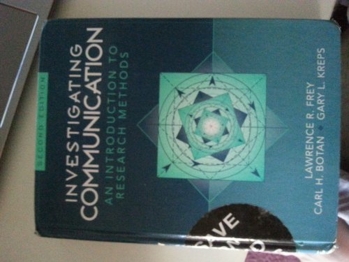 Stock image for Investigating Communication: An Introduction to Research Methods (2nd Edition) for sale by HPB-Red