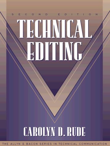 Beispielbild fr Technical Editing (Part of the Allyn & Bacon Series in Technical Communication) zum Verkauf von Wonder Book