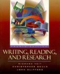 Imagen de archivo de Writing, Reading, and Research a la venta por Better World Books: West