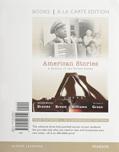 Stock image for American Stories: A History of the United States, Volume 2, Books a la Carte Edition (2nd Edition) for sale by HPB-Red