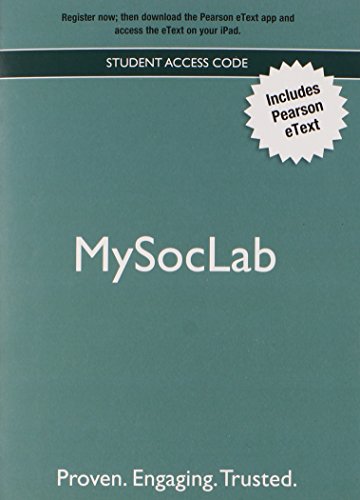 Imagen de archivo de NEW MyLab Sociology with Pearson eText -- Valuepack Access Card a la venta por BooksRun