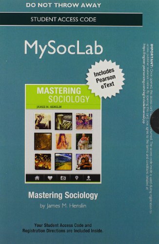 Beispielbild fr NEW MyLab Sociology with Pearson eText -- Standalone Access Card -- for Mastering Sociology zum Verkauf von SecondSale