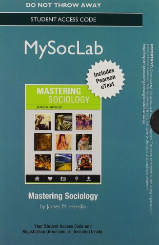 Imagen de archivo de NEW MyLab Sociology with Pearson eText -- Standalone Access Card -- for Mastering Sociology a la venta por BooksRun