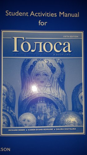 Imagen de archivo de Student Activities Manual for Golosa: A Basic Course in Russian, Book Two a la venta por Books Unplugged