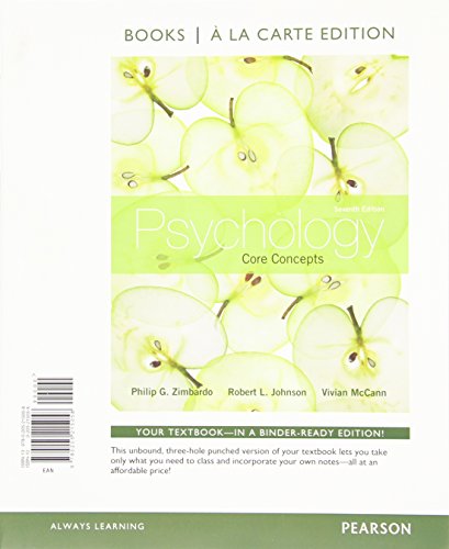 Stock image for Psychology: Core Concepts, Books a la Carte Plus NEW MyPsychLab with eText -- Access Card Package (7th Edition) for sale by GoldBooks